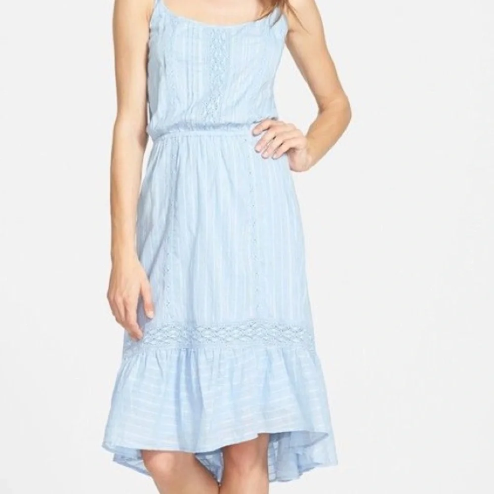 NEW Revolve Ella Moss  ‘Blanca’ Midi Dress in BLACK Large Ruffled Lace